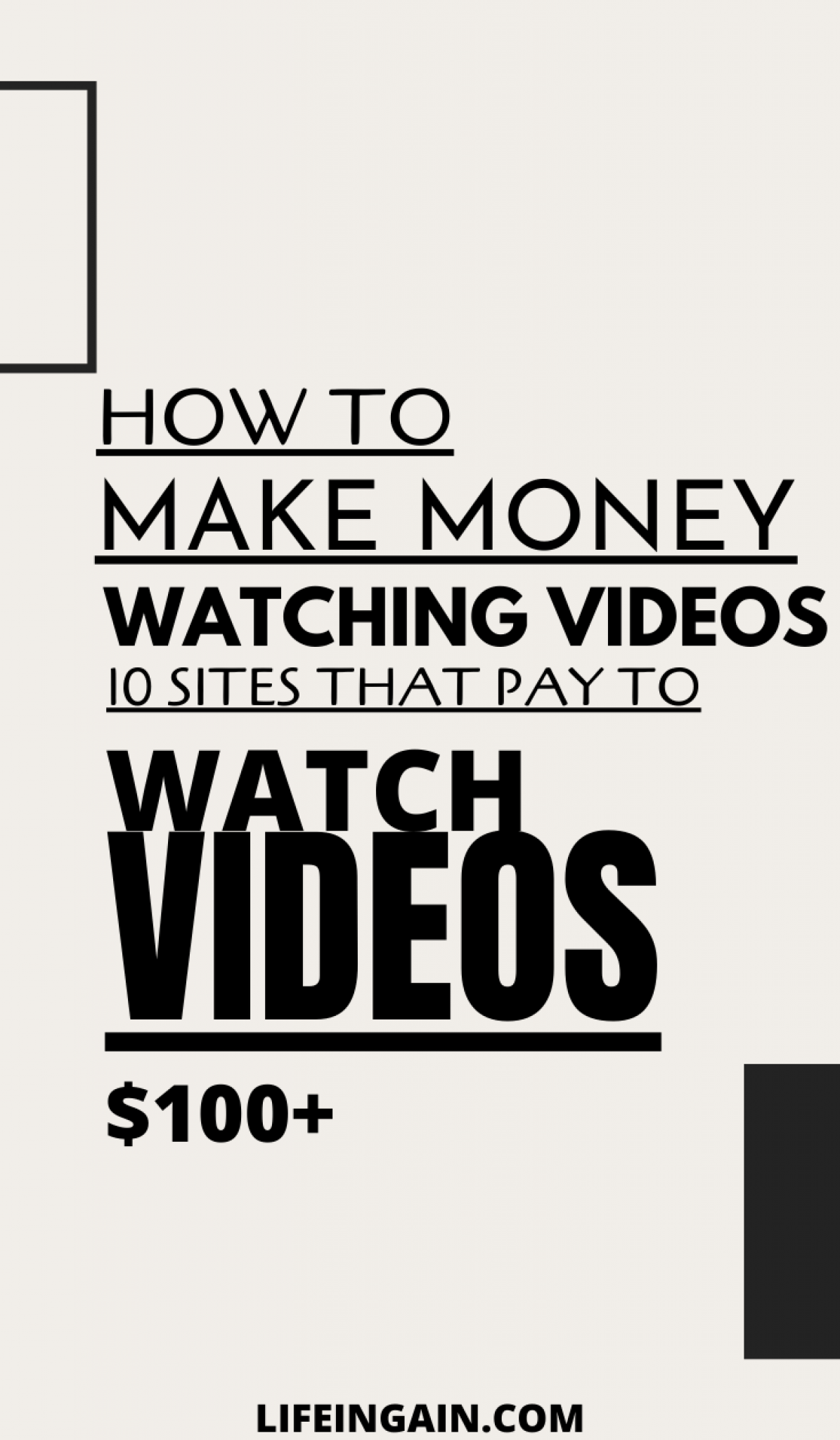 Make money watching videos 10 sites that pay to watch videos | Lifeingain